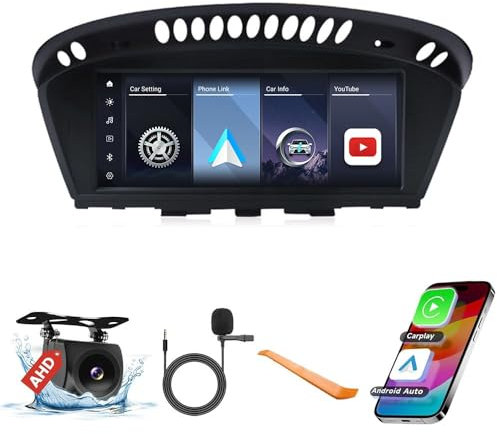 8.8 Auto CarPlay Android Auto Navigatore stereo Per Bmw 5 Series E60/3 Series E92 2007-2009 CCC GPS Radio Display IPS Touchscreen Headunit Tablet Lettore multimediale