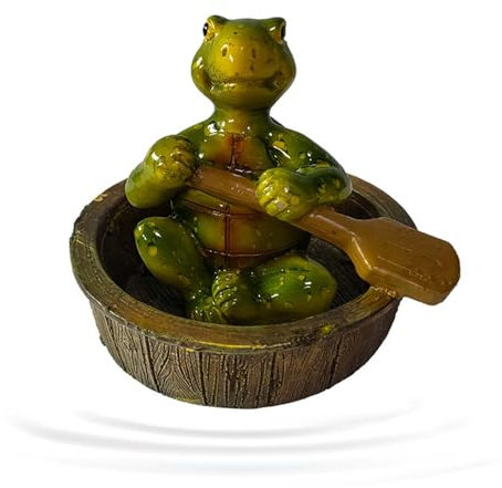 Floating Frog Garden Pond Decoration, Mini Resin Ornament, Green Waterproof Figure (Light Yellow)