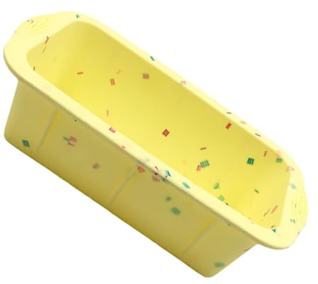 Hemobllo Molde de Silicona Rectangular con Diseño Antiadherente para Pan y Tostadas Bandeja Flexible y Reutilizable para Hornear DIY con Puntos de Colores Resistente y Fácil de Limpiar