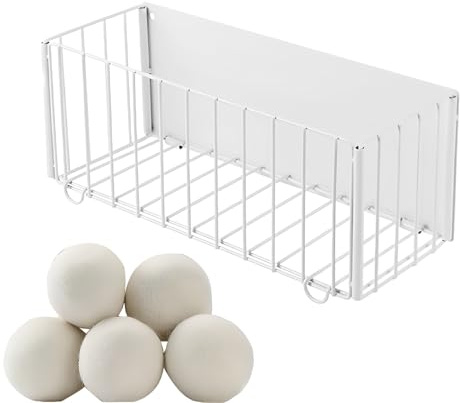 GjnjfdF Magnetic Laundry Storage | Laundry Dryer Ball Storage Organizer | Foldable Storage Basket Decorative Shelf for Bedrooms, Fridges, Dormitories, Closets, Rooms, Wardrobes