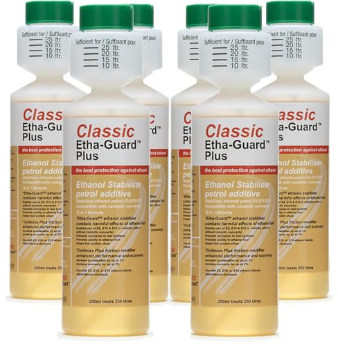 Valvemaster Classic Etha-Guard Plus ethanol stabiliser neutraliser for E5, E10 petrol. 6 x 250ml bottle.