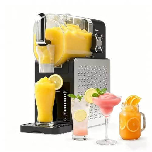Macchina per Granite 1,9L Macchina per Gelato Soft per Uso Domestico 5 Programmi Preimpostati QuickChill Display LED AutoPulizia Senza Ghiaccio per Bevande Ghiacciate