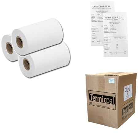80x40 * 100 Rollos Papel Térmico TERMICPAL