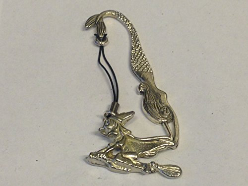 Witch On Broom 3.4cm X 2.6cm TG307 Made From Fine English Pewter On a MERMAID Bookmark POSTED BY US GIFTS FOR ALL 2016 FROM DERBYSHIRE UK