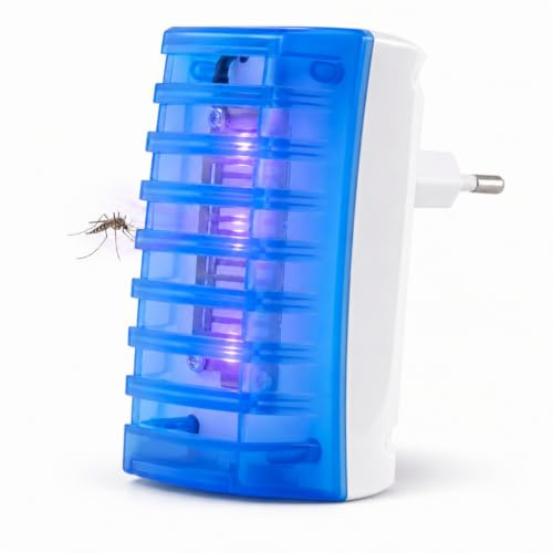 SOGO Mini Mata Mosquitos Eléctrico Enchufe Directo 0,4 W - Antimosquitos Eléctrico para Habitación sin Tóxicos - Lámpara Antimosquitos Interior Silenciosa para Casa y Dormitorio