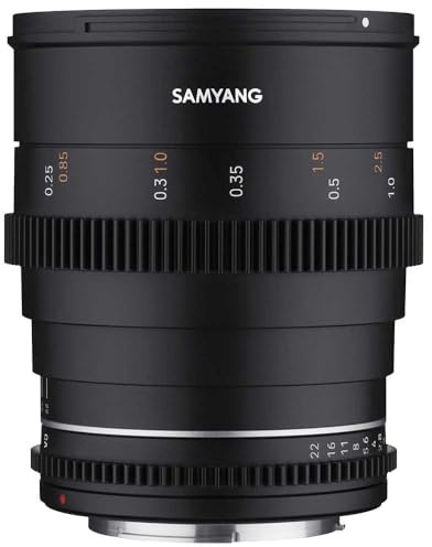 Samyang MF 24mm T1,5 VDSLR MK2 für MFT Mount - Lichtstarkes Weitwinkel Cine- und Video Objektiv, 24 mm Festbrennweite, Follow Focus Zahnkränze, Vollformat, APS-C, 8K Auflösung