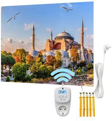 BR Bringer Bild Infrarotheizung rahmenlos 450 Watt - Bildheizung mit UV Druck - 80x60x1,8cm - Istanbul, Türkei