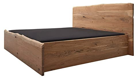 MASSIVMOEBEL24.DE Bett Akazie 160x200x105 Natur lackiert Pure Acacia #302 modern