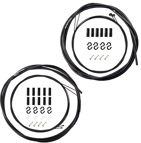 RUJOI Fahrradkabelsatz, Fahrradbremszug & Schaltzug-Umwerferkabelsatz & Bike Cable Cutter Seilbahn für Bike-Komponenten Ersatz auf MTB Cycling, Kabel Ends/Ferrules/S-Buckles enthalten.