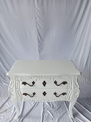 Dynamic24 - Cómoda (93 cm), diseño barroco, color blanco