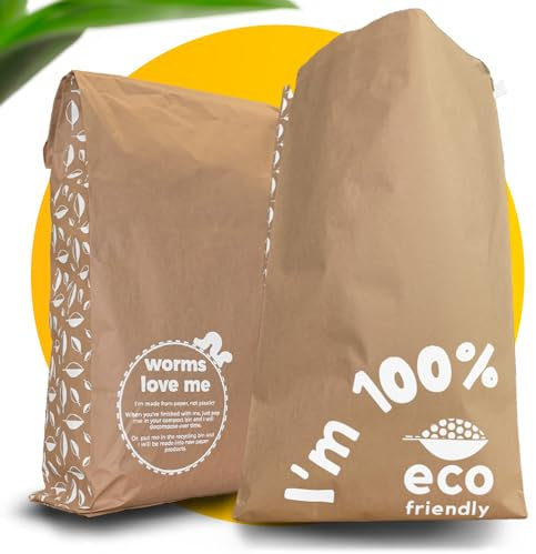 Simplelifeco Extragroße, umweltfreundliche Versandtaschen aus Papier | 100% biologisch abbaubares und recycelbares Porto und Verpackung für Kleinunternehmer (10 Stück)