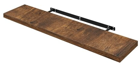 WOLTU Wandregal, Schweberegal Vintage Braun, 100x22.9x3.8cm, MDF 1er