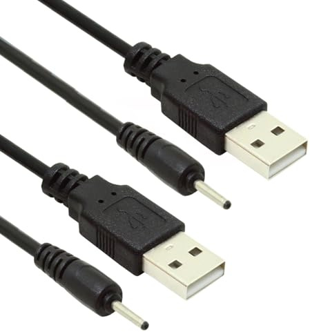 xiwai 2pcs / Lot 1.5m USB 2.0 Typ-A Stecker auf 5V DC 2.0x0.7mm DC Power Rundstecker Kabel 24AWG