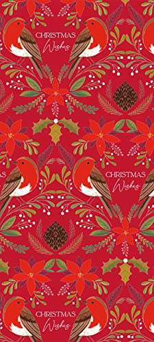 Glick Four Sheets Robin Christmas Tissue Paper, Red Robin Tissue Wrap TPX73, Multi