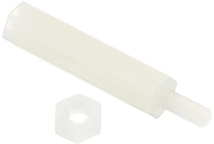 PATIKIL M2.5 40Pack Standoff Schrauben Nylon Sechskant PCB Abstandshalter Muttern für Hauptplatine Computergehäuse Leiterplatten Elektronik 20mm+6mm Weiß