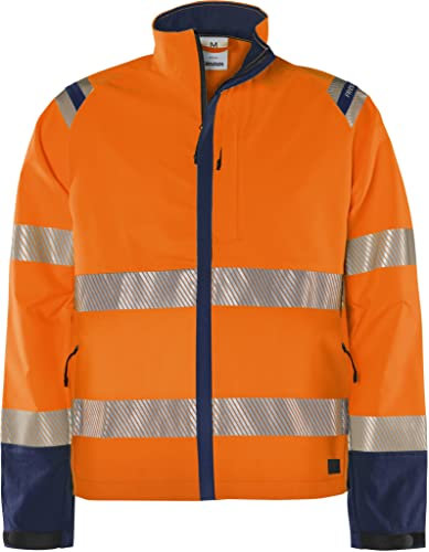 Fristads Grüne Warnschutz-Stretchjacke Klasse 3 4647 GSTP - Größe S - Warnschutzorange/Marineblau