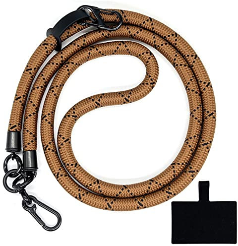 HIRANE Thick Rope Cell Phone Lanyard Spacer, Anti Theft Phone Strap, Adjustable Crossbody Phone Strap, Universal Crossbody Patch Phone Lanyards, for All Smartphone (52)