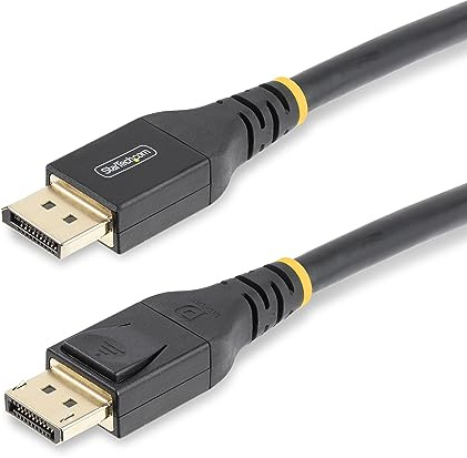 StarTech.com 7 m VESA-certifierad aktiv DisplayPort 1.4-kabel, DP8K DisplayPort-kabel med HBR3, HDR10, MST, DSC 1.2, HDCP 2.2, 8K 60Hz, 4K 120Hz - DP 1.4-kabel M/M (DP14A-7M-DP-kabel)
