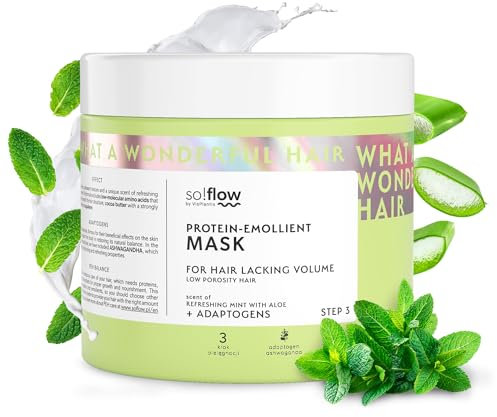 So!Flow Masque Capillaire pour Cheveux à Faible Porosité - Augmente le Volume et l'Hydratation - Enrichi avec Withania Somnifera et Extraits Naturels