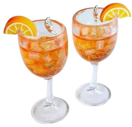 Orange Spritz Cocktail Glass Earrings - Mixed Up Dolly