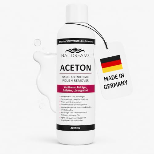 NAILDREAMS Aceton – 500ml – reines Lösungsmittel/Remover für professionelle Nagelpflege und Kosmetik
