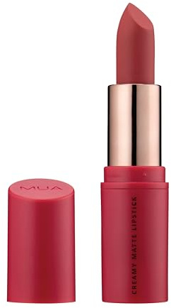 MUA Makeup Academy Creamy Matte Lipstick, Highly Pigmented, Vegan & Cruelty Free, Heartbreaker