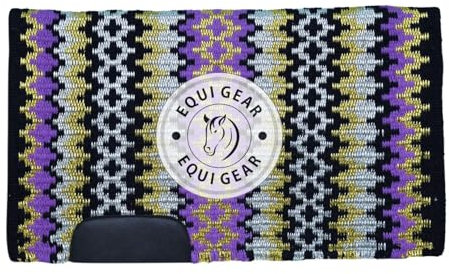 EQUIEMPRESS Sattelunterlage Western Show/Westernsatteldecke aus Neuseelandwolle, Top Wool Pad Sensor Flex (Anpassung möglich) A-363 (34 x 38)