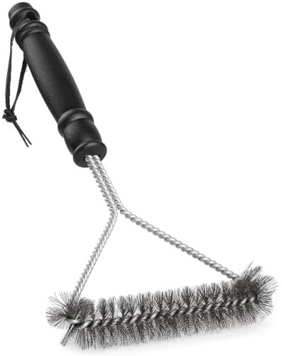 GeeRic Spazzola per Barbecue, Spazzola per Griglia in in Acciaio Inox 304 con Lungo Manico Isolamento Termico Antiscivolo Durevole Spazzole BBQ per Griglia a Gas/Carbone
