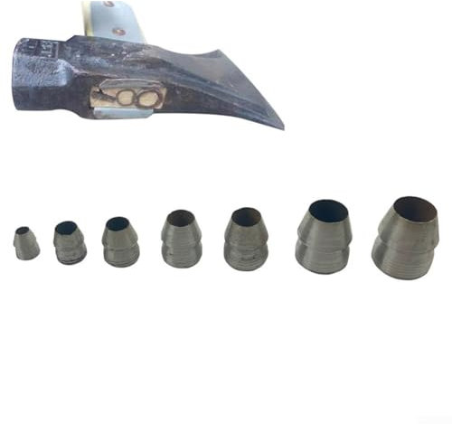 CRIDENG Metal Round Handle Wedge Kit, 8-19mm Steel Hammer Handle Fixing Tool Set, for Securing Axe Head Handles Workshop Equipment(11mm)