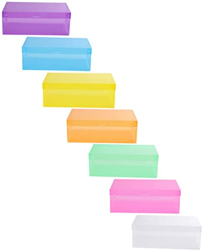 BESTYASH 7Pezzi Scatole Scarpe Trasparenti Pieghevoli Contenitori Organizzatori per Scarpe Impilabili e Antipolvere