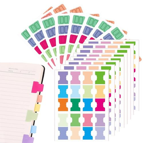 Tablettes d'index, marqueurs adhésifs, onglets d'index adhésifs, marqueurs de page, onglets pour livres, notes adhésives, bandes de séparation, marqueurs d'index pour registres de fournitures de