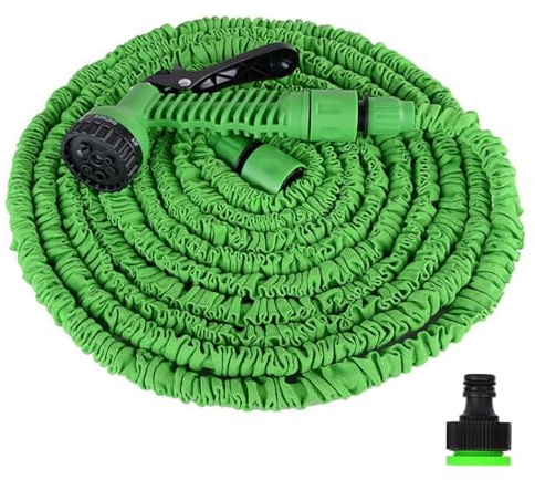 Flexible Expanding Magic Hose Anti-Leakage Garden Hose 3 Times Stretch Small Magic Water Hose with 7 Function Spray Nozzle (100FT)