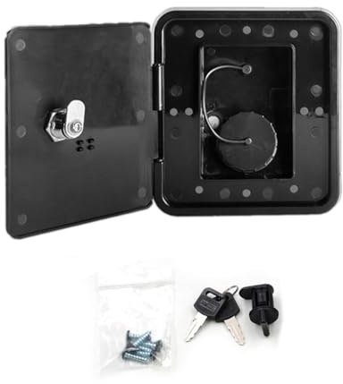 Trailer Motorhomes-Yacht Square Lockable Leakproof-Fresh Water Inlet-with Pressure Gravity-Filling Port for Cover Water Inlet- Hose- for Portable Washing Machine Extension City with Check