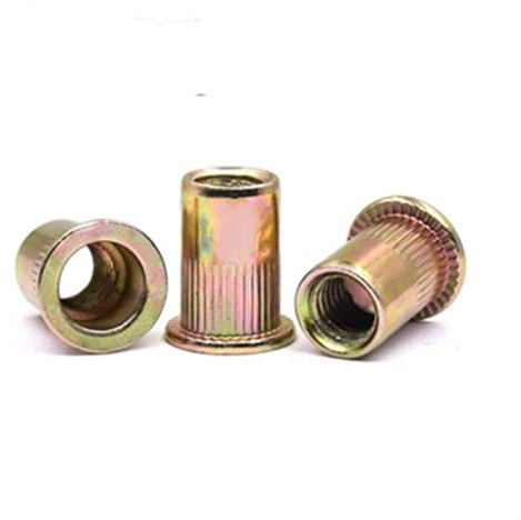 Metall-Blindnietmuttern, Einpressmuttern, Flachkopf-Nietmuttern M3-M12 304 SS Verzinkter Stahl Aluminium 5-20 Stück(Steel With Zinc,M12 5pcs)