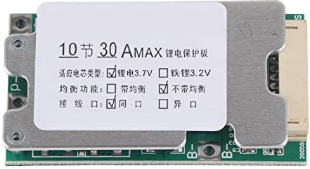 Placa de protección de batería de Litio 10S 36V 30A Carga Segura para celda de Iones de Litio Serie 10
