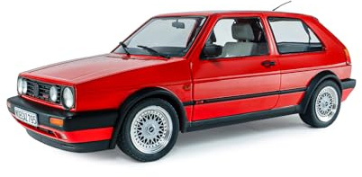 Solido VW Golf 2 GTI 1984 – Diecast modellbil, klassisk Hot Hatch sportbil, detaljerad youngtimer-miniatyr, Mars röd, 1:18