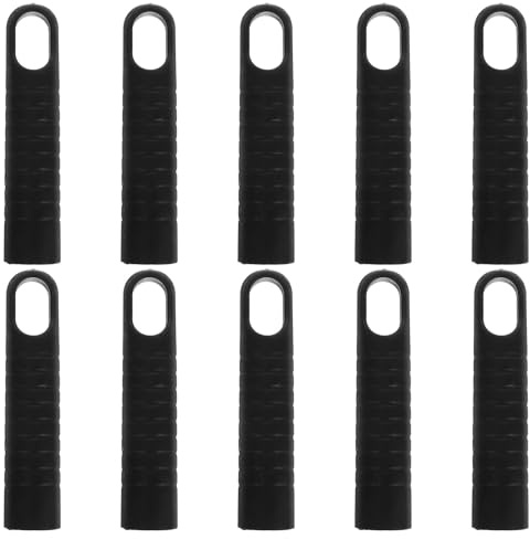 PAMINGONO 10Pcs Plastic Handle Replacement Grips for 25Mm Diameter Mop and Broom Rods Black End Caps, Sweeper Handle Grip Accessories for Cleaning Tools, Dustpan Pole and Broom Stick Tail