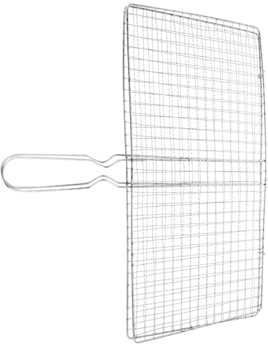 Homoyoyo Panier à Poisson Surface Lisse pour Barbecue en Acier Inoxydable Argenté pour Griller Steak et Saucisse Lors de Pique-niques ou Camping