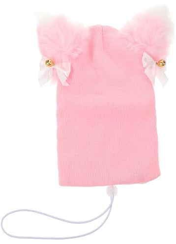 UPKOCH Housse de Casque de Ski en Tissu Extensible Rose Motif Chat, Taille Unique, Couvre-Bonnet Fantaisie pour Snowboard, Ski et Parapente, Accessoire Garçon et Filles et Adulte,