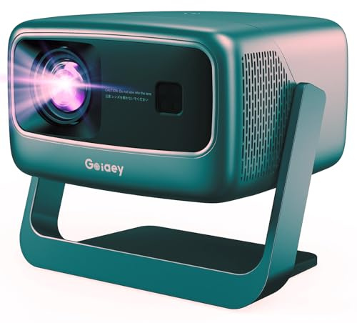 Proiettore esterno ANSI/Ufficiale-NetfIix/360 ° Stand con WiFi e Bluetooth, Messa a fuoco automatica, Proiettore Keystone 4K Nativo Supporto 1080P Proyector intelligente