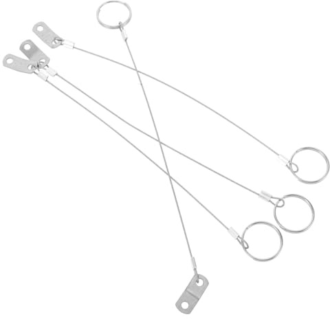 GARVALON Perni di Bloccaggio in Acciaio Inossidabile 240mm con Cordino di Sicurezza 4 Pezzi per Applicazioni Marine, Industriali e Nautiche, Perni a Sgancio Rapido Anticaduta