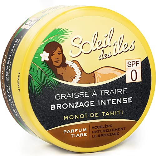 Soleil des Iles Graisse à traire bronzage intense monoï de Tahiti FPS 0 - Le pot de 150ml