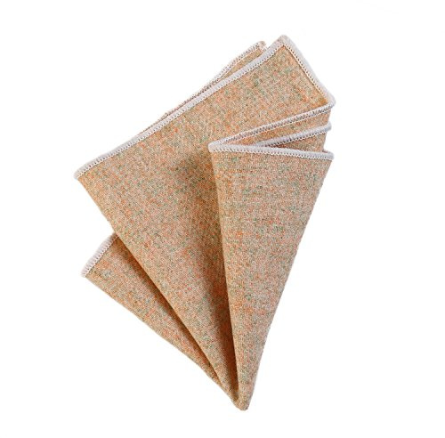 DonDon Herren Einstecktuch Taschentuch 23 x 23 cm zum selber falten aus Baumwolle Tweed Style einfarbig