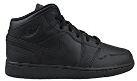 Nike Air Jordan 1 Mid (Gs) Sneaker, Schwarz, 39 EU