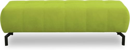 DOMO. collection Polsterhocker Cunelli, Metallfüße, grün | Hocker mit Metallfüßen, praktischer Sitzhocker und Fußhocker passend zum Sofa, 153 x 62 x 45 cm (BxTxH)