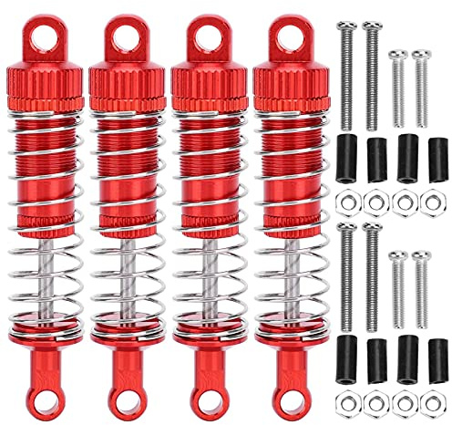 RC Stoßdämpfer, Einstellbar, Metall Federdämpfer 4-teilig Aluminiumlegierung, 1/12 RC Auto Upgrades for Modellauto-Enthusiasten, RC-Rennsport, Fahrzeuganpassung, Hobbyisten, Sammler
