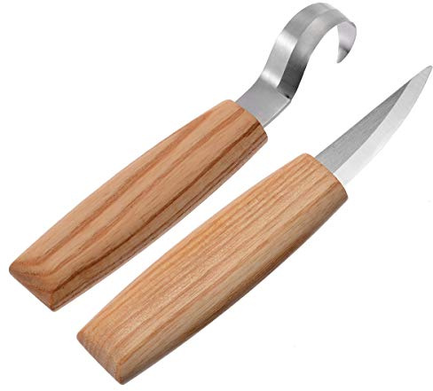 2 pz Lavorazione del Legno Peeling Curvo Cutter Strumento fai da te Intaglio a Mano Scalpello Coltello da Taglio Durevole per il Taglio di Sughero Legno Hardwood Artigianato