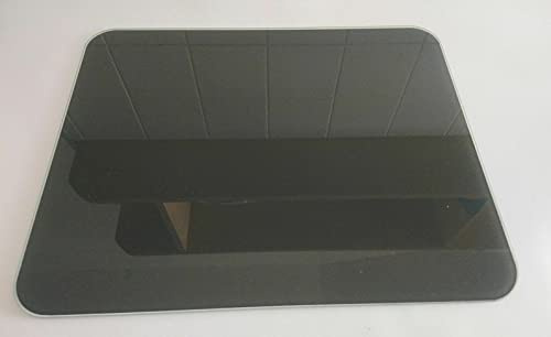 Deenz Glass Worktop Saver/Chopping Board, Clear/Black Tempered Glass, 8 Time Stronger Then Normal Glass (L 40x50cm Round Corner Black)