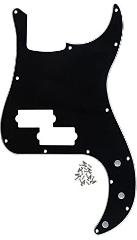 TSTS Pb P Bass Pickguard & Schrauben Für 13 Löcher 4 Saiten Bassgitarre Zubehör Ersatz-Gitarren-Schlagbrett (Color : Black 3ply)