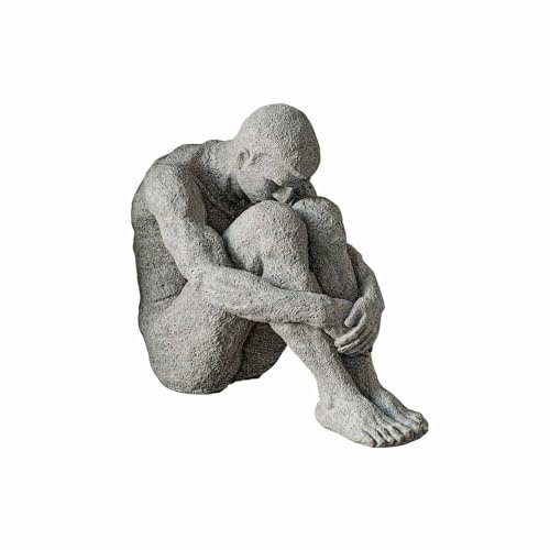 Loberon Figur Antony, antikgrau | handgearbeitet - kunstreich geformte Statue - hochwertiges Antik-Finish - Schlichtes Design - Dekofigur - Wohn-Accessoire